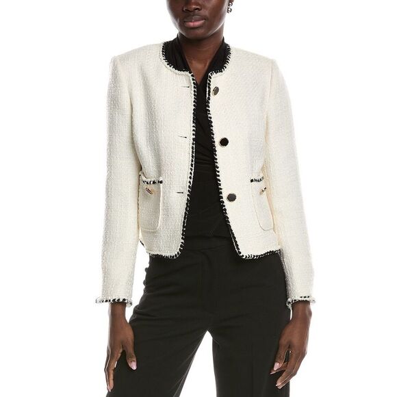 Joseph Ribkoff Jackets & Blazers - Joseph Ribkoff Womens  Wool-Blended Jacket, White